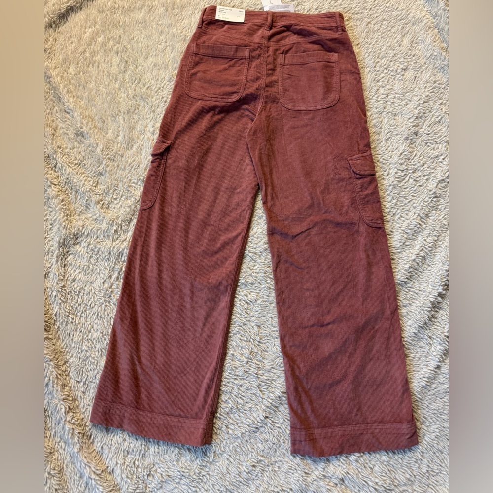 NWT American Eagle Dreamy Corduroy Super High-Waisted Baggy Wide-Leg  size 6 - Picture 5 of 13